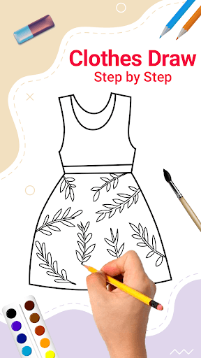 Android application Clothes Draw Step by Step screenshort