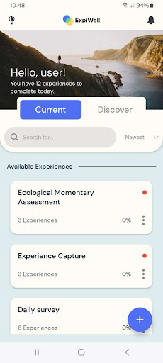 Android application ExpiWell screenshort