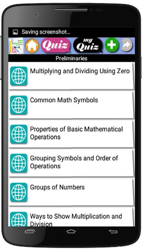 Android application Basic Mathematics Courses screenshort