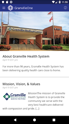 Android application GranvilleOne-Granville Health screenshort