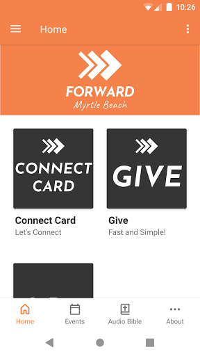 Android application Forward /// Myrtle Beach screenshort
