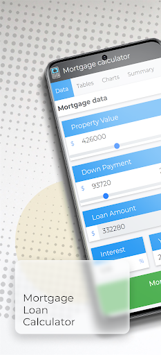 Android application Mortgage Loan calculator screenshort