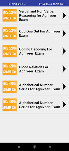 Android application All Agniveer Exam screenshort