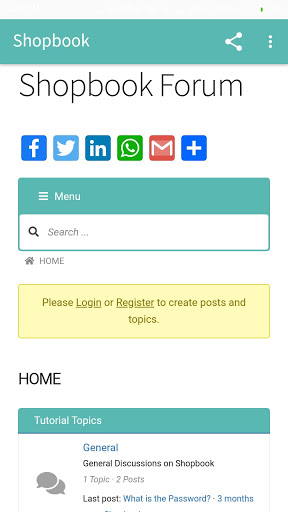 Android application Shopbook Tutorial screenshort
