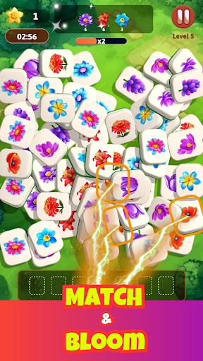 Android application Flower Quest Triple Match screenshort
