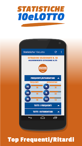 Android application Statistiche 10eLotto screenshort