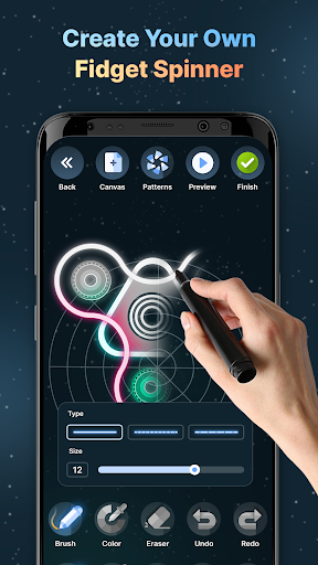 Finger Spinner Neon Glow Art