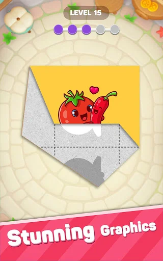 Paper Fold Puzzle - Fold It - Screenshot 2