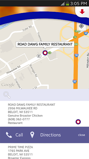 Broaster Store Locator Screen 3