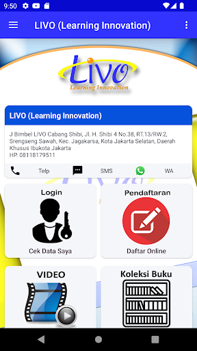 Android application Bimbel LIVO screenshort