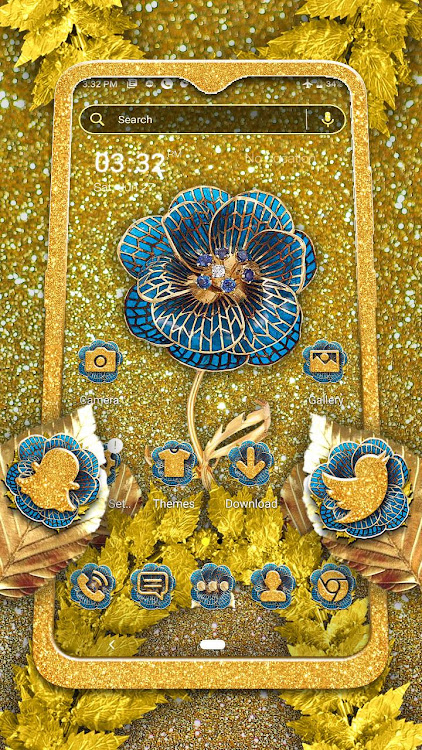 Golden Blue Rose Theme - 1.1.3 - (Android)