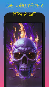 Blue Skull Live Wallpaper