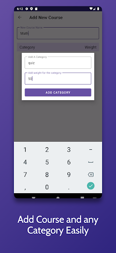 Course Grader Screen 2