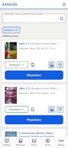 Android application Biblioteka Kraków screenshort