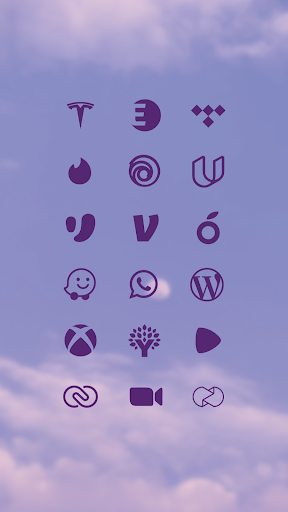 Фиолетовый Minimal - Icon Pack