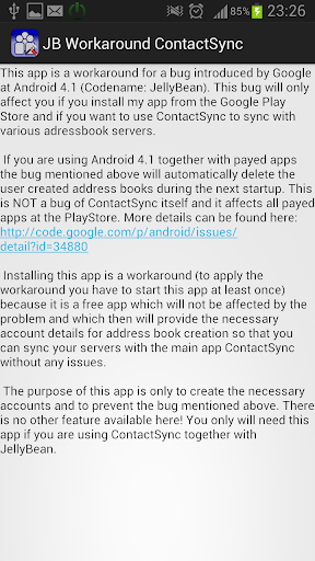 JB Workaround for ContactSync Screen 2