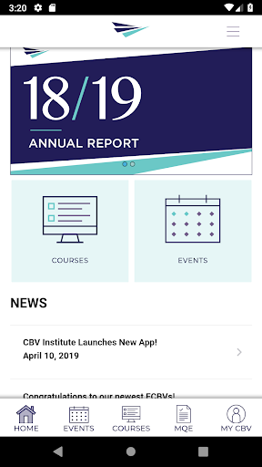 Android application CBV Institute screenshort