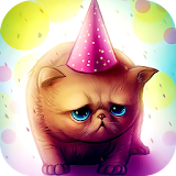Birthday Cat : Cute Live wallpaper for Kids play icon