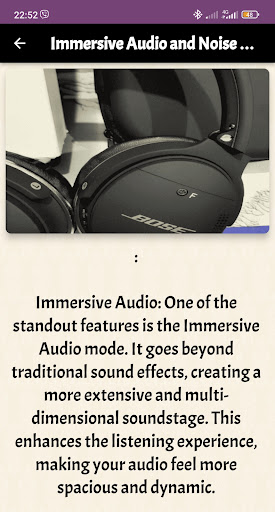 Android application bose qc ultra guide screenshort