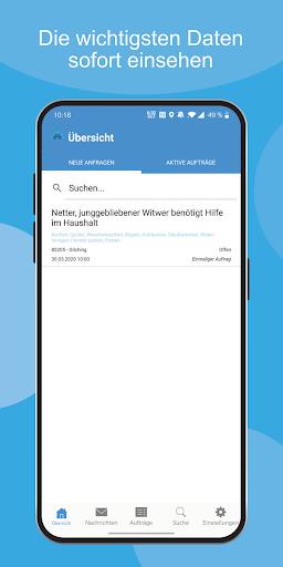 Android application Helferportal screenshort
