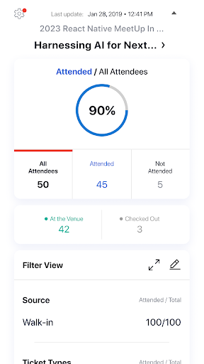 Event Check-in App | EventX Screen 2