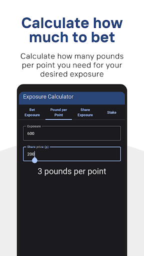 Spread Bet Calculator Screen 2