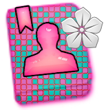 GO CONTACTS - Teal Pink Flower icon