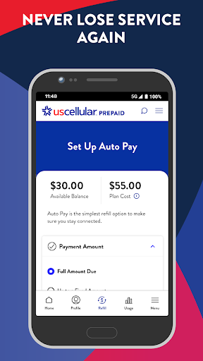 Android application My UScellular Prepaid screenshort