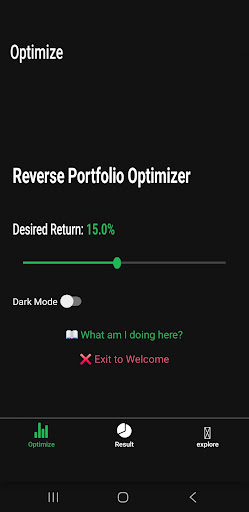 Reverse Efficient Frontier App