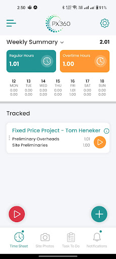 PX360 Labour Teams Screen 3