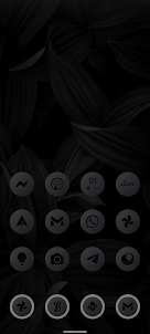 Black muted adaptive icon pack