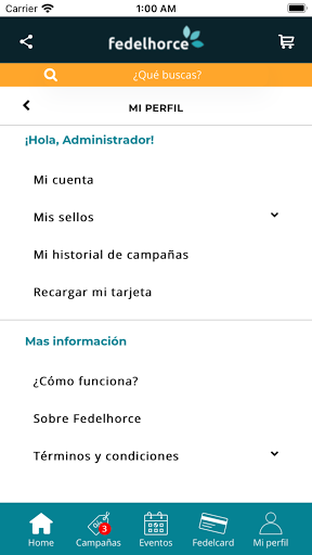 FedelApp Screen 2