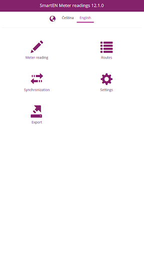 Android application SmartEN Odečty screenshort