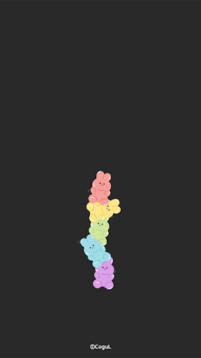 Android application 카카오톡 테마 - 토끼 젤리 다크 screenshort