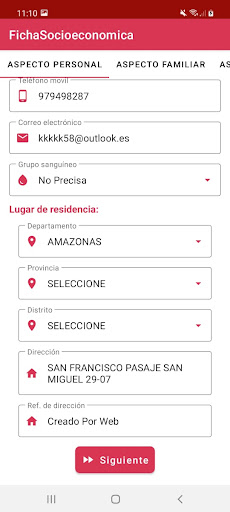 Ficha Socioeconómica UNS Screen 3