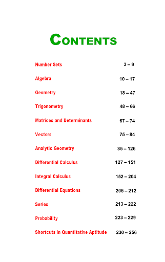 Math Formula for 11th 12th