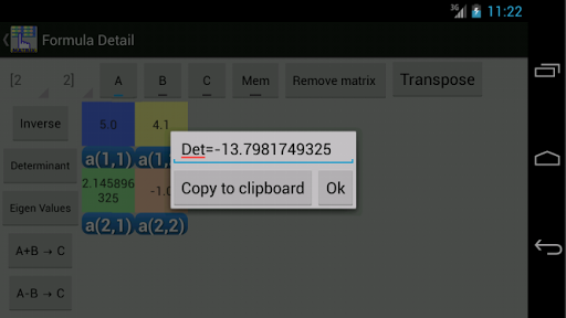 Interactive Matrices Screen 3