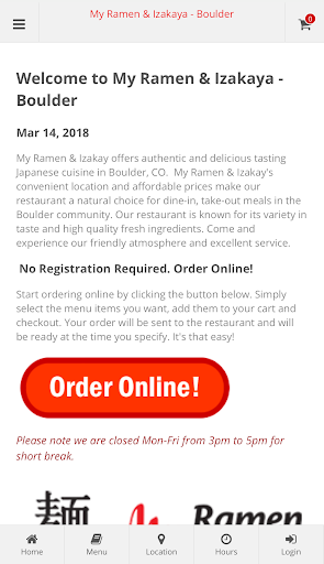 Android application My Ramen & Izakaya Boulder screenshort