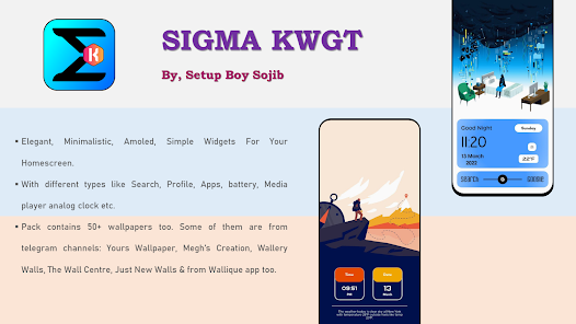 Sigma KWGT Mod APK 6.0.1 (Donate)(Cracked)(Mod Menu) Gallery 9