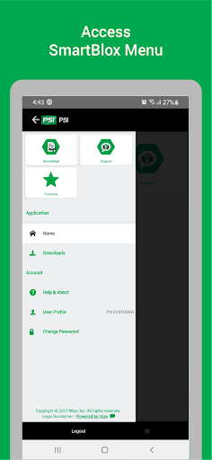 PSI SUPPORT Screen 2
