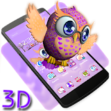Cute Owl 3D Theme icon