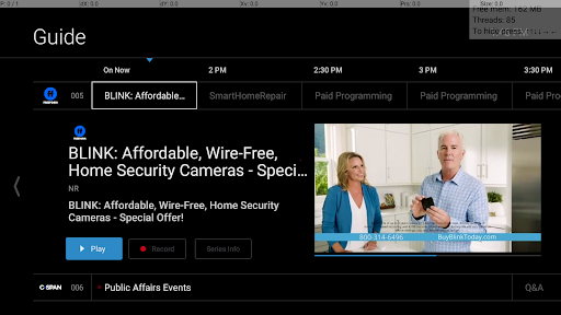 Screenshot of HTC TV MAX