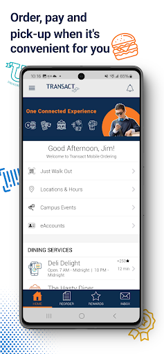 Screenshot of Transact Mobile Ordering