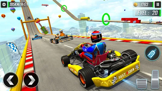 Go Kart Ramp Car Stunt Games