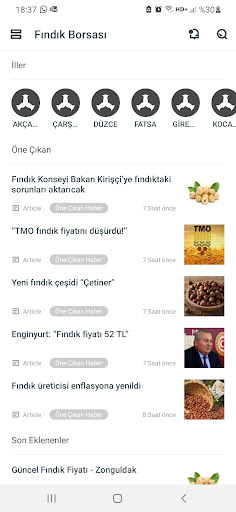 Android application Fındık Borsası - 2024 Güncel screenshort
