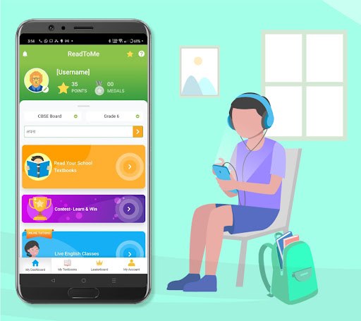 Android application ReadToMe Student Edition screenshort