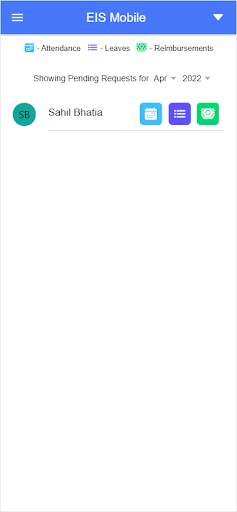 Android application EIS Mobile screenshort