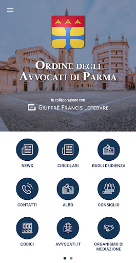 Android application Ordine Avvocati Parma screenshort