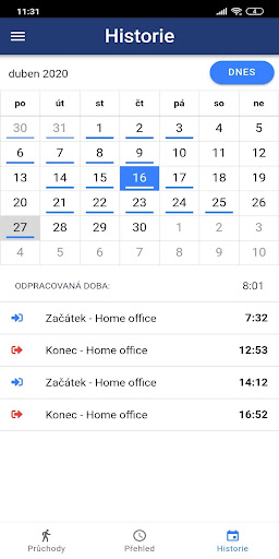 Docházka Screen 3