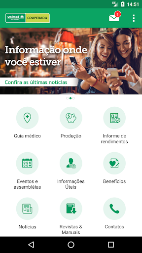 Android application Unimed Sul Capixaba Cooperado screenshort